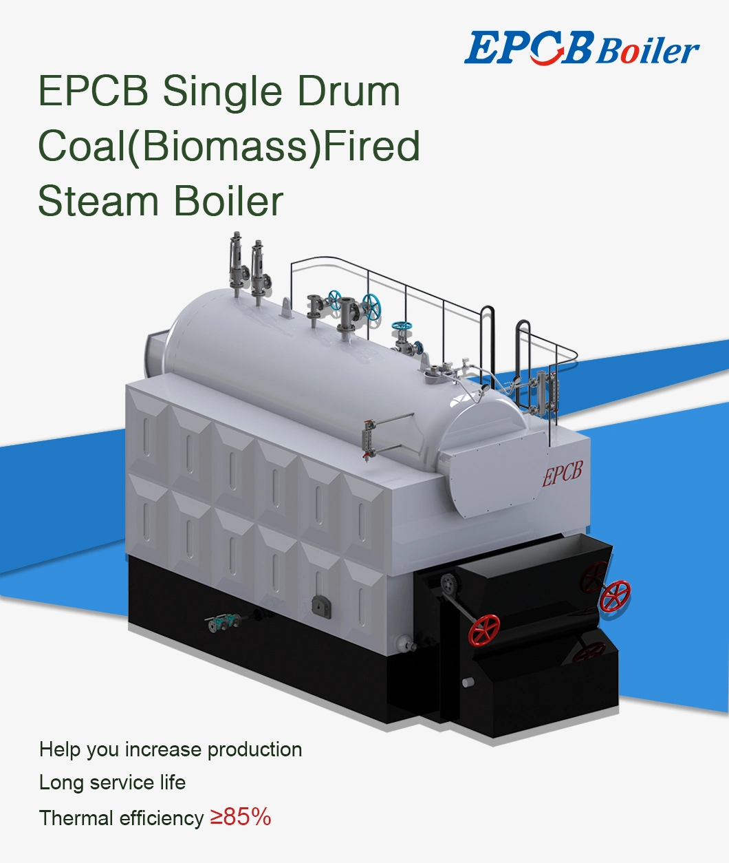 Epcb Environmental Protection Chain Grate Water Tube Coal Biomass Industry Steam Boiler